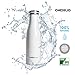Produktbild Trinkflasche Edelstahl weiß | ONESOLID® | Sportflasche | Wasserflasche | Thermosflasche | Isolierflasche | Doppelwandig | Vakuum | Milchflasche | Retro | Design | Ideal für Sport, Fitness, Outdoor, Alltag, Freizeit, Büro | ökologisch einwandfrei | schadstofffrei ohne Weichmacher und Kunststoffe | gesunder Trinkgenuss | ohne BPA | 500 ml