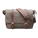 Produktbild Messenger Bag H-ANDYBAG Waxed Canvas Vintage Schultertasche Passt 15 Zoll Laptop(Armee grün)