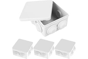 Xmart 4 Stück Verteilerdose Aufputz Weiß Abzweigdose Wasserdicht Ip55 Abzweigdose Aufputz Kunststoff Abs Universalkabel Anschlussdose Geeignet Von Gartenbadezimmern Im Innen und Außenbereich