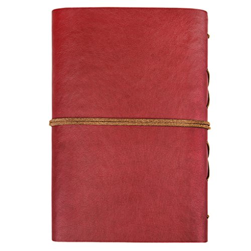 Liying Retro Skizzenblock Tagebuch Notizbuch Softcover DIN A5 Kraftpapier Blanko Geschenkbucher Reisetagebuch Rose - 2