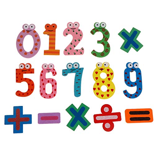 Preisvergleich Produktbild Valcano 15 Teile / Satz Holz Cartoon Zahlen Mathematik Zählen Kühlschrank Kühlschrank Magnetische Aufkleber Aufkleber Wohnkultur Kinder Baby Pädagogisches Lernspielzeug