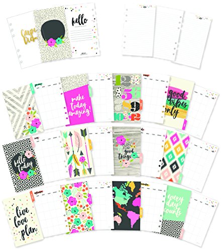 Simple Stories Carpe Diem Good Vibes Double-Sided Personal Planner Inserts, Multicolore, 21.08 x 10.92 x 0.68 cm