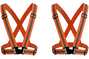 HYCOPROT Gilet di Sicurezza Riflettente per Adulti/Bambini, Giacca da Lavoro Regolabile ad Alta visibilità, Gilet, Attrezzatura Sportiva ad Alta visibilità