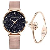 uhr rosegold bijou brigitte ❤ ELEGANT & LUXUS DAMENUHR - Das klassische Design des Sternenhimmels ist sehr stilvoll und romantisch. Diese Uhr eignet sich hervorragend für den täglichen Gebrauch und macht Sie bei allen Gelegenheiten zum leuchtenden Stern; Ideales Geschenk für Ihre Liebsten zu allen Anlässen wie Weihnachten, Erntedankfest, Geburtstage, Jubiläen, Muttertag, Valentinstag usw.