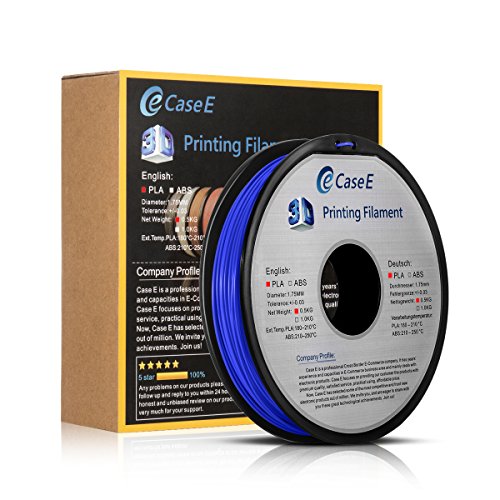 Case E PLA 0.5Kg 3D Filament for Printer and Pens, 1.75mm Diameter, Dimensional Accuracy +/- 0.03 mm，Multiple Colour for Choose