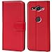Produktbild Conie Schutzhülle kompatibel mit Sony Xperia XZ2 Compact, Rote PU Lederhülle Klapphülle Etui Tasche mit Kartenfächer