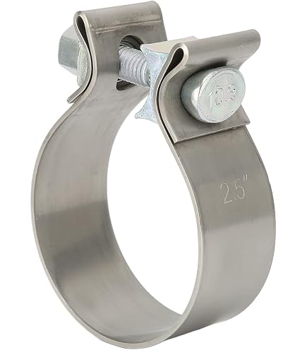 75mm Exhaust Pipe Clamp – M10 Bolt-On Universal Fit For Iveco, Mercedes, BMW, Audi (74-75mm Dia)