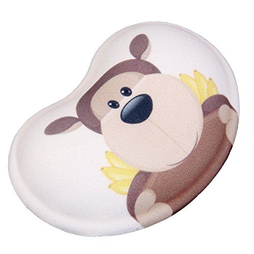HIMRY weiche Handballen Auflage, Ergonomisch geformte Silikon Handauflage, Gel Handgelenkauflage mit Lustigem Cartoon Motiv, Rutschfeste Flex Auflage, Brauner Orang-Utan, KXC5113 browngorilla - 3
