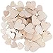 Produktbild JNCH (40mm+60mm) 150 Stück Holzherzen Scheiben Naturholzscheiben Handwerk Holz Kunsthandwerk unlackiert für DIY Basteln Weihnachten Hochzeit Geburtztag Feiertag Dekoration