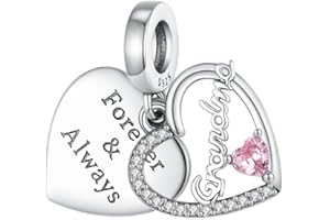 BEEUVIP Animali figure amore Charm per bracciali, ciondoli in argento 925, perline per collane, per la festa della mamma, compleanno, regalo di Natale