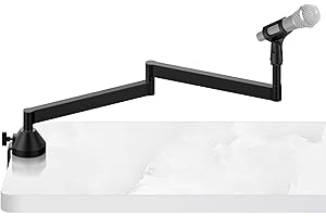 InnoGear Braccio Microfono a Basso Profilo Supporto Microfono per Fifine AM8 K669B Elago Blue Yeti HyperX QuadCast AT2020 Shure SM58 SM7B, con Shock Mount Mic Clip Adattatore 3/8" a 5/8"