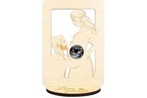 Reccisokz Marco de Fotos Ecografía para Sonograma, para Ecografía de Bebé Portarretrato de Madera imagen ultrasónica bebé regalo regalo embarazada Ecografo portatil embarazo bebe