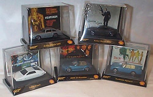 James bond 007 5 piece shell promotions set comes with 5 cars 1.64 scale diecast model