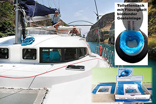 Preisvergleich Produktbild Bedwell Boot Toilettenbeutel mit Superabsorber Gel Einlage PAD PE20