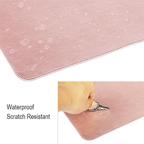 GENORTH® Wasserdicht Mikrofaser PU Leder Laptop Hülle für MacBook Pro 13 Zoll mit innen- und Außenbereich Mauspad(New MacBook Pro 13“ in 2016, Rose Gold) - 4