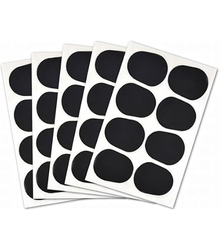 Coussinets Pour Bec De Saxophone Et Clarinette – Lot De 16 – Caoutchouc Noir 0,8 Mm