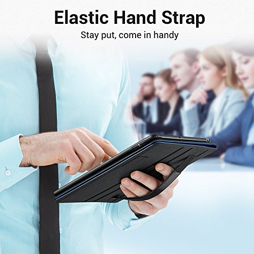 Neues iPad 9.7 2017 Hülle, ESR® Intelligent Bildserie Cover Unternehmen Stil Case PU Ledertasche mit Auto aufwachen / Schlaf Funktion Schutzhülle für Neue iPad 9.7 Zoll 2017 (Blau) - 3