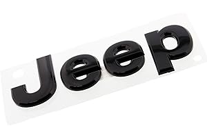 2014 Jeep Wrangler Glossy Black Jeep Front or Rear Emblem Nameplate Decal Mopar