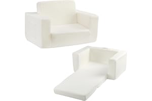 BEJOY Sofa dla dzieci, łóżko składane 2 w 1, przytulne, pluszowe futro, mała kanapa, rozkładana sofa na leżak, fotel, krzesło dziecięce, prezent na Dzień Dziecka i urodziny, dla dziewcząt, chłopców,
