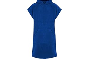 Adore Changing Robe 100% Terry Towelling Cotton with Pocket & Hood Poncho Towel For Beach, Swimming, Surfing