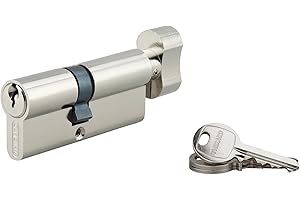Cilindro europeo per serratura a pomolo SA 40Bx30mm, anti estrazione, nichel, 3 chiavi - THIRARD