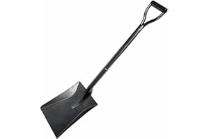 Unibos Garden Shovel - Heavy Duty Stainless Steel with D-Handle for Moving Soil, Digging, Scooping & Planting - Large Builders Carbon Steel Spade with Ergonomic Grip