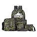 Produktbild MOIMK Fort-nite School Travel Bag Laptop Rucksack 5 Piece Galaxy Glow In The Dark Waterproof with Headphone Port Laptop Fach Large Capacity for Boy Girl,Green
