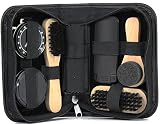 Kit de limpieza para zapatos negro 7 piezas ideal para viaje
