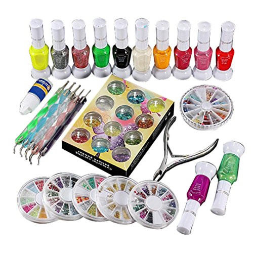 Nail Art Set,Lanowo 1 Set High Quality Colored Rhinestones Decoration Nail Art Manicure Tool