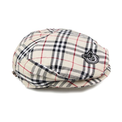 Children Rich Looking Gray and Black Plaid Newsboy Driver Cap