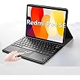 Xiaomi Redmi Pad SE Keyboard Case - Magnetic Detachable Wireless Arabic and English Keyboard Cover for 11 Inch Tablet (2023) With Mouse Pad, Black