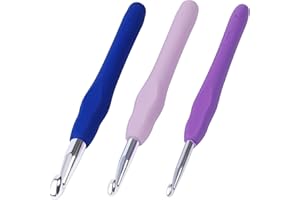 Doxiru Häkelnadel-Set, 3 Größen 5,0 mm, 6,5 mm, 9,0 mm, Stricknadel für Anfänger und Farbe, weicher Griff, glatte Stricknadel, DIY-Strickset zum Stricken von Pullovern, Schals und Mützen