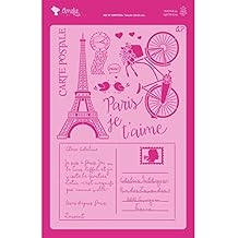 Amelie Prager AMP034 Stencil con Diseño Paris j´Aime, ...