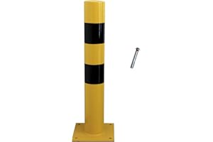 PAL FERRETERÍA INDUSTRIAL Pilona bolardo fijo Protec amarillo negro 120x810 mm (1- Bolardo + Tornillería)