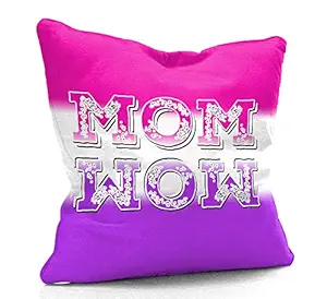 DreamVio Filled Cushion, Pillow for World's Best Mom,Pyari Mumma,Mummy,Gifts for Mom,Grandma on Birthday's & Mother's Day Color : Violet Size : 12 x 12 Inch Design 94