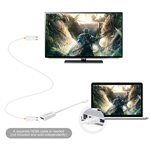 victsing v0923-b Thunderbolt Mini DisplayPort auf HDMI Adapter Audio/Video HDTV Kabel Konverter schwarz - 7