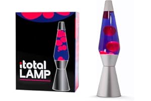 I-TOTAL® - Lampada Lava, Effetto Bolle, Lava Lamp Colorata (Viola/rosa)