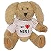 Produktbild Plüsch Hase mit T-shirt mit Aufschrift Ich liebe Nisi (Vorname/Zuname/Spitzname)
