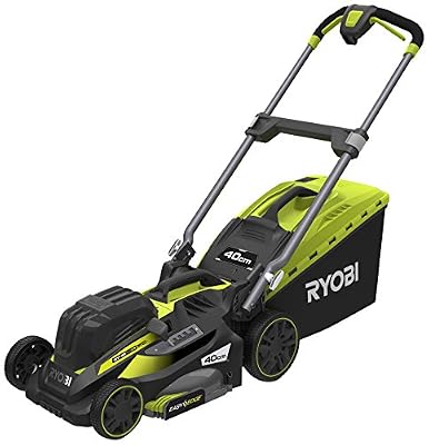 Ryobi tondeuse à gazon à batterie rlm18 x 41h240 Batteries et Chargeur inclus, 1 pièce, vert ; Noir ; Gris ; blanc, 5133002803