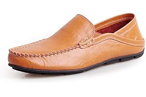 DSJJ Hommes Mocassins Cuir Penny Loafers Conduite Bateau Chaussures Respirant d'affaires Oxfords Ville Casual Souple Chaussons