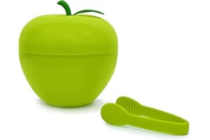 CÉCOA • Seau à Glaçons Pomme • 750ml • Double Paroi Hermétique • Avec Couvercle + Pince • Seau à Glace Design Fruit • Apéritif, Cocktails, Mojitos, Fêtes, Soirées • Compact, Original, Isotherme
