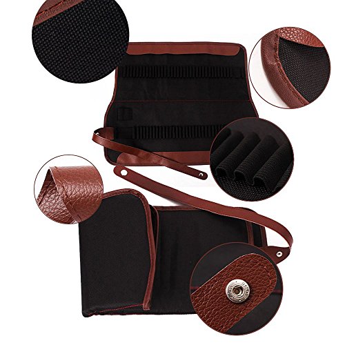 NIUTOP Canvas pencil wrap  sostenedor del l  piz 72 color l  pices caso rollo multiusos bolsa de arte de la oficina de la escuela  72- Negro 