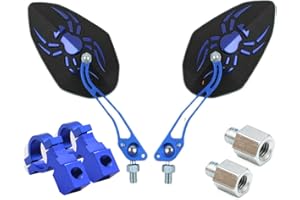 NAKAZAWA Bike Mirrors Handlebar Rearview Mirror, Bike Mirror Handlebar 2 Packs, Bicycle Mirrors for Electric Bike, Mountain Bike, Off-Road Bike，Bike Accessories