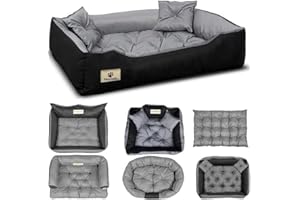 beeco STORE Lit pour Chien - Gros Chien | Série Grise, Modèle: Prestige, L-100x75x15cm | Coussin pour Chien, Imperméable et Respirant | Panier pour Chien Anti-Stress | Lavable Canapé pour Chien