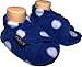 TOZIES Baby Toddler Boys Girls Soft Indoor Play Shoes / Slippers Non Slip / Stay On - BLUE DOTTY (18-36M)