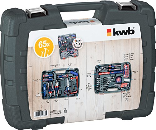 kwb Werkzeugkoffer 370730 (65-teiliger Inhalt, ideal für den ambitionierten Hausgebrauch, im praktischen Kunststoffkoffer) - 2