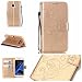Produktbild Jepson Samsung Galaxy S7 / SM-G9300 (5,1 Zoll) Hülle, Leadertasche Premium Lederhülle Flip Case im Bookstyle Folio Cover Kartenfächer Magnetverschluss und Standfunktion Leder Schale Etui für Handytasche Schutzhülle Prägung Schmetterling Muster.