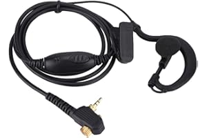 TANGXI Auricolari con Gancio a Vite a Spina a 1 Pin, Auricolare Girevole a Forma di G, UHF/VHF Radio bidirezionale con Gancio per Auricolare Auricolare PTT per Motorola TetraMTH800 MTP850 Walkie Talkie