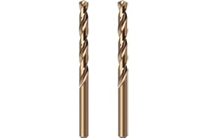 Misuyue 8% Cobalt Drill Bits, Metal Drill Bit Set 5mm, HSS M42 Carbide Twist Drill Bit for Metal Stainless Hard Steel Aluminum, Wood Drill Bits (2pcs)
