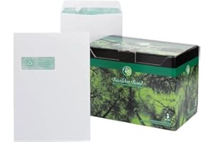 Basildon Bond C4 Reycled White 120gsm Window Peel & Seal Pocket, Pack 50 Envelopes